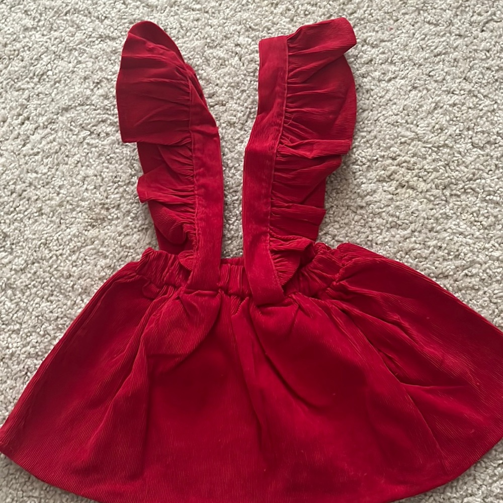 Brand new corduroy skirt with suspenders 2T
